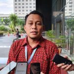 Tribunnews.com/ Ilham Rian Pratama Plt Juru Bicara Bidang Penindakan KPK Ali Fikri di Gedung Merah Putih KPK, Jakarta Selatan, Jumat (3/1/2020) 